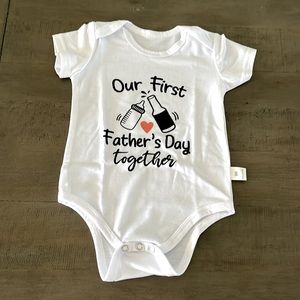 Our First Fathers Day Onesie